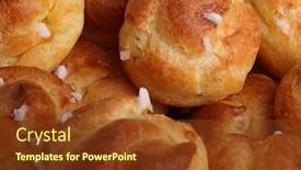  Presentation with close up puff pastry - Cool new presentation theme with closeup-on-choux-pastry backdrop and a tawny brown colored foreground
