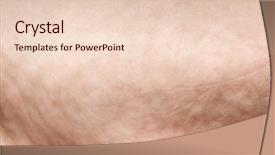  Presentation with skin anatomy - Amazing PPT theme having closeup on mature woman skin backdrop and a lemonade colored foreground