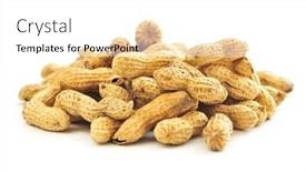  Presentation with peanuts - PPT theme enhanced with closeup-on-pile-of-peanuts background and a white colored foreground