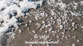  Presentation with salt - Presentation design with closeup-on-rock-salt and a gray colored foreground