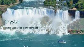  Presentation with falls - Colorful presentation enhanced with closeup panorama in the day backdrop and a lemonade colored foreground