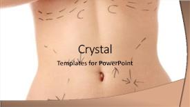  Presentation with abdominal - Colorful PPT theme enhanced with caucasian woman's abdomen backdrop and a lemonade colored foreground