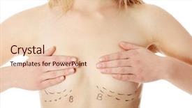  Presentation with cosmetic surgery - PPT layouts with caucasian woman's abdomen background and a lemonade colored foreground