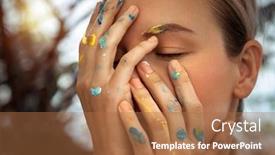  Presentation with new ideas - Presentation theme consisting of closeup-photo-of-a-dreamy background and a coral colored foreground