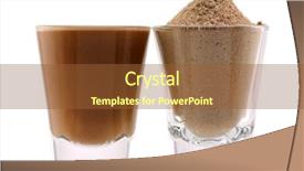  Presentation with water glass - Slide deck consisting of closeup photo of fine protein background and a tawny brown colored foreground