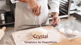  Presentation with bakery - Presentation theme consisting of chiefs - closeup photo of man chief background and a lemonade colored foreground