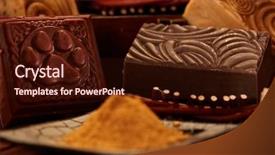  Presentation with natural soap - Beautiful slides featuring closeup photo of natural soap bars backdrop and a wine colored foreground