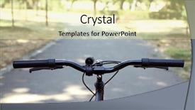  Presentation with parts - Cool new presentation theme with closeup photo of some bicycle parts backdrop and a blonde colored foreground