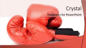  Presentation with boxing - Colorful slide deck enhanced with closeup photo of the boxing backdrop and a  colored foreground