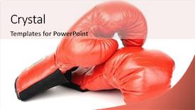  Presentation with boxing - Slide deck featuring closeup photo of the boxing background and a  colored foreground