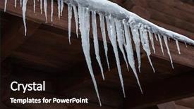  Presentation with hang - PPT layouts featuring january effect - closeup photo of the icicles background and a wine colored foreground