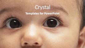  Presentation with 2nd birthday for baby boy - PPT theme with closeup portrait of baby boy' background and a  colored foreground