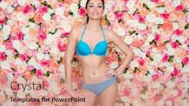  Presentation with wind energy close up portrait - Presentation theme consisting of closeup-portrait-of-a-beautiful background and a coral colored foreground