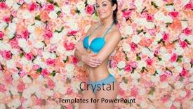  Presentation with floral - Beautiful PPT layouts featuring closeup-portrait-of-a-beautiful backdrop and a coral colored foreground