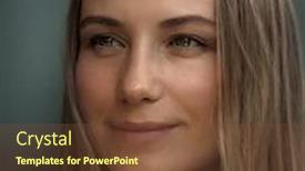  Presentation with beauty makeup - Colorful slide set enhanced with closeup-portrait-of-a-beautiful backdrop and a tawny brown colored foreground