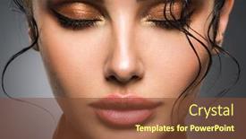  Presentation with fashion - Cool new presentation design with closeup-portrait-of-a-beautiful backdrop and a tawny brown colored foreground