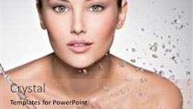  Presentation with clean water - Theme having closeup-portrait-of-a-caucasian background and a coral colored foreground