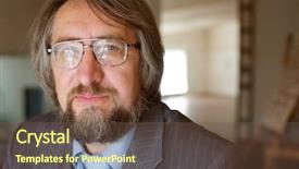  Presentation with professor - PPT theme having closeup portrait of a senior mature professor background and a tawny brown colored foreground