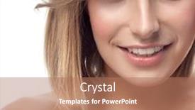  Presentation with lips - Amazing presentation theme having closeup-portrait-of-attractive-caucasian backdrop and a coral colored foreground