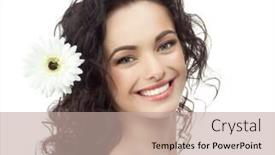  Presentation with lips - Slide deck featuring closeup-portrait-of-attractive-caucasian background and a  colored foreground