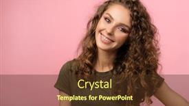  Presentation with hair corporate female - Presentation with closeup-portrait-of-attractive-young background and a tawny brown colored foreground