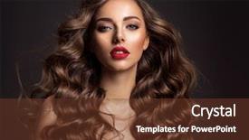  Presentation with long hair - Presentation theme consisting of closeup portrait of caucasian stunning background and a tawny brown colored foreground