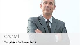  Presentation with confident - Audience pleasing PPT theme consisting of closeup-portrait-of-confident-businessman backdrop and a white colored foreground