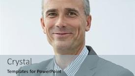  Presentation with confident - Slides having closeup-portrait-of-confident-businessman background and a light blue colored foreground