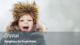  Presentation with delay child development - PPT theme consisting of closeup portrait of happy child background and a gray colored foreground