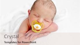  Presentation with newborn baby - Audience pleasing PPT layouts consisting of closeup-portrait-of-newborn-baby backdrop and a  colored foreground