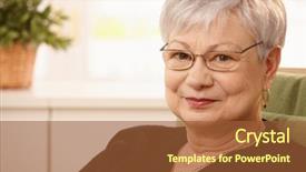  Presentation with older woman - Amazing slides having closeup portrait of older woman backdrop and a tawny brown colored foreground