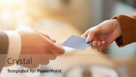  Presentation with business card - Amazing slides having closeup-portrait-of-two-successful backdrop and a coral colored foreground