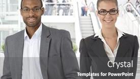  Presentation with lobby - PPT layouts with closeup-portrait-of-young-businessman background and a dark gray colored foreground