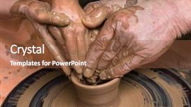  Presentation with wheel - Cool new presentation design with a potter's wheel backdrop and a tawny brown colored foreground