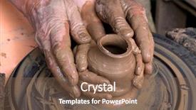  Presentation with wheel - Presentation theme enhanced with a potter's wheel background and a violet colored foreground