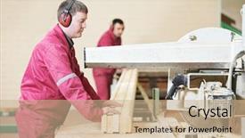  Presentation with carpenter - PPT theme with international mens day cupcakes background and a light blue colored foreground