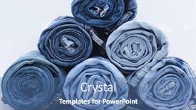  Presentation with trousers - Audience pleasing slides consisting of closeup-rolled-of-blue-jeans backdrop and a ocean colored foreground