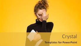  Presentation with hands holding - Audience pleasing theme consisting of closeup-shot-of-attractive-caucasian backdrop and a yellow colored foreground