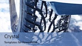  Presentation with automobile electronics - PPT theme consisting of closeup shot of automobile studded background and a teal colored foreground