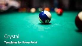  Presentation with billiard - Slides enhanced with closeup-shot-of-billiard-balls background and a teal colored foreground