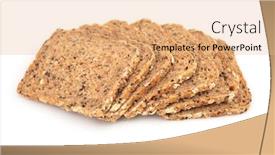  Presentation with bread - PPT theme with closeup-shot-of-bread background and a coral colored foreground