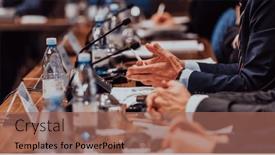  Presentation with education training - Theme having closeup-shot-of-business-people background and a coral colored foreground