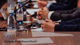  Presentation with education training - Presentation design consisting of closeup-shot-of-business-people background and a violet colored foreground