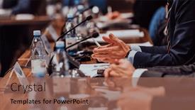  Presentation with education training - Slides having closeup-shot-of-business-people background and a coral colored foreground