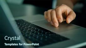  Presentation with shot - Presentation theme enhanced with closeup-shot-of-caucasian-male background and a tawny brown colored foreground