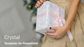  Presentation with pink ribbon hands - Slides enhanced with closeup-shot-of-female-hands background and a gray colored foreground