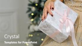  Presentation with pink ribbon hands - Slide deck enhanced with closeup-shot-of-female-hands background and a gray colored foreground