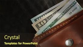  Presentation with brown leather - Slide set with closeup-shot-of-hundred background and a wine colored foreground