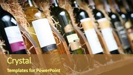  Presentation with cellar - Slides having closeup shot of wine shelf background and a tawny brown colored foreground