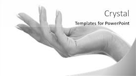  Presentation with manicure - PPT theme having closeup-shot-of-woman-s background and a white colored foreground